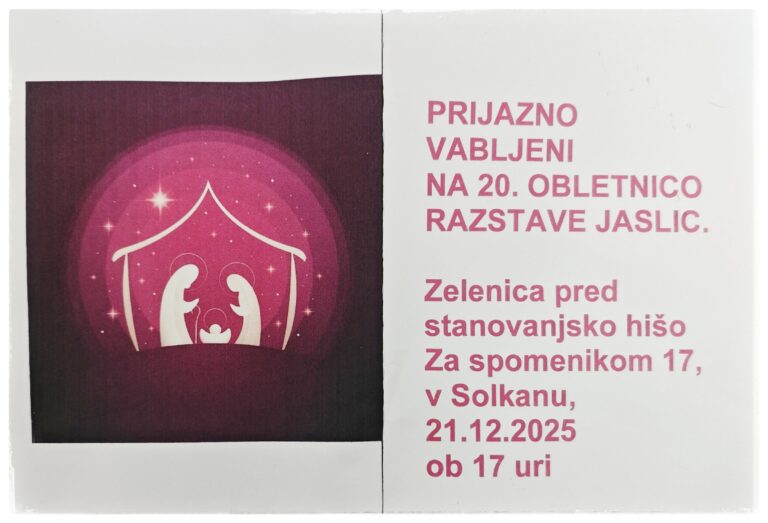 Read more about the article OGLED JASLIC, 21.12.2025 ob 17 uri