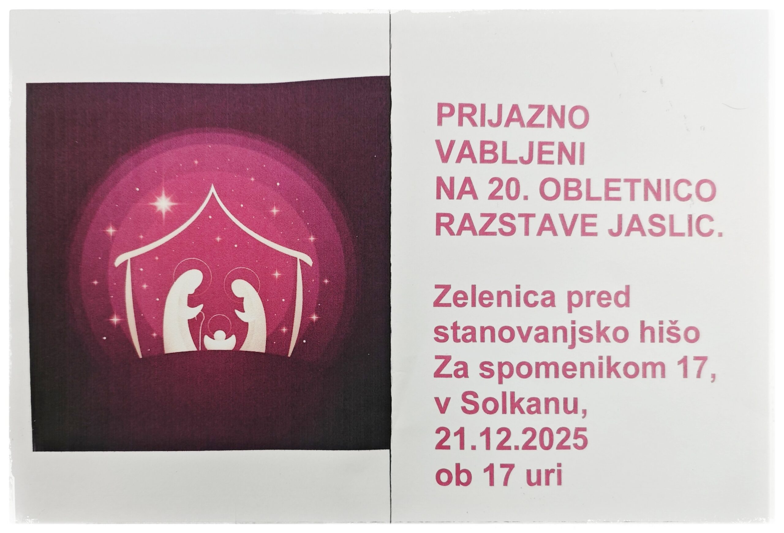 You are currently viewing OGLED JASLIC, 21.12.2025 ob 17 uri