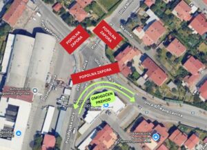 Read more about the article Delna zapora križišča med Prvomajsko ulico in Ulico dr. Karla Lavriča zaradi izgradnje odvodnika v Sočo