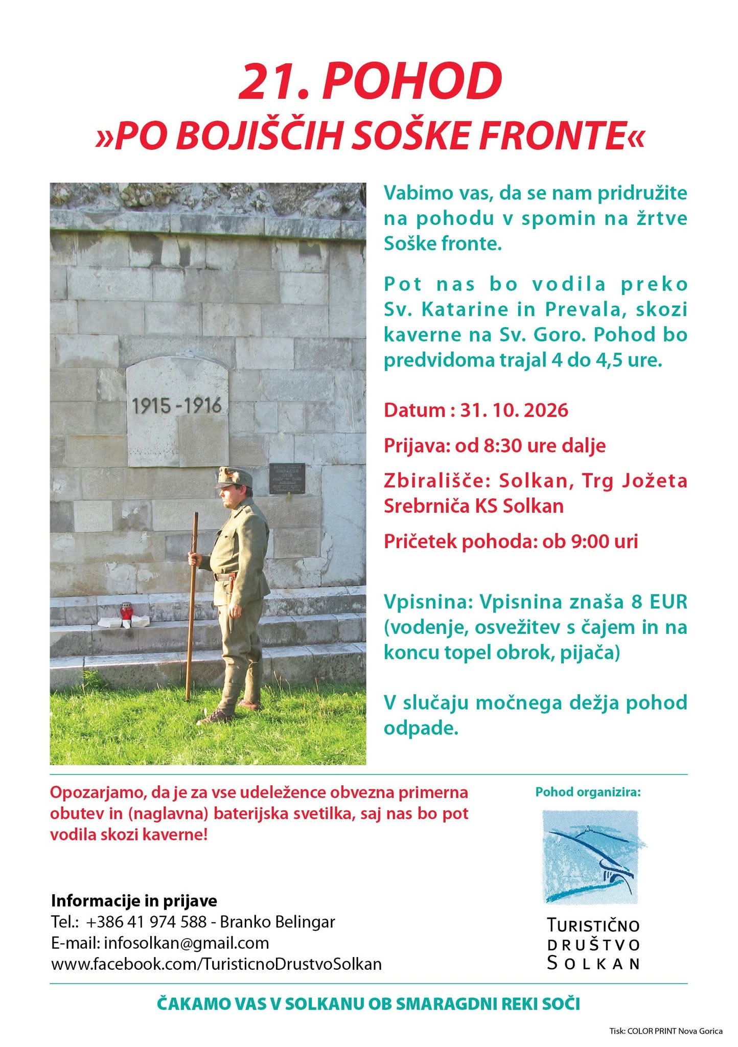 You are currently viewing 21.pohod PO BOJIŠČIH SOŠKE FRONTE